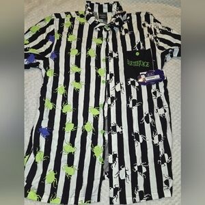 Beetlejuice Button Shirt